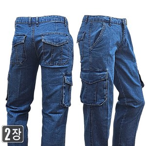 [1+1 웨어몬] 봄/가을 WF-211 카고 스판청바지 일상 작업 외출 단체