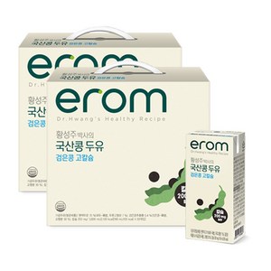 이롬 황성주 박사의 국산콩 두유 검은콩 고칼슘, 190ml, 40개