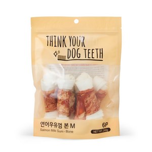 강아지 Think your dog teeth 연어우유껌 중형 240g 6p, 1개