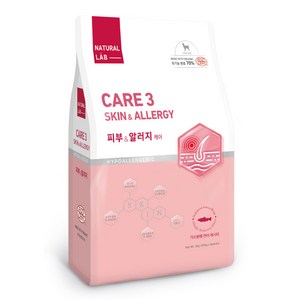 내츄럴랩 강아지 케어3 유기농 기능성 사료, 피부/피모+알러지, 2kg, 1개