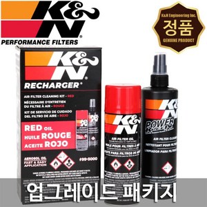 K&N KN 자동차 흡기 튜닝 에어 필터 클리너 크리너 오일 세척 청소 키트 스프레이 스퀴즈 타입 킷트, 99-5050 스퀴즈타입, 1개