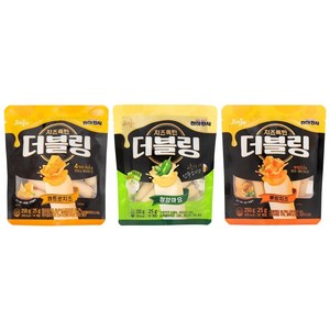 천하장사 소시지 더블링 3종 콰트로치즈+청양마요+뿌링치즈(결합상품), 750g, 1세트