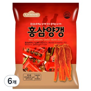 일광제과 홍삼양갱, 250g, 6개