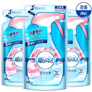 페브리즈 섬유탈취제 은은한꽃향 리필, 320ml, 3개