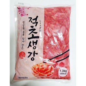 이엔 초생강 적색 슬라이스 장아찌, 1.3kg, 1개