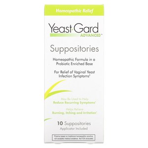 몸에 좋은 YeastGad Advanced 효모 가드 고급 좌약(Yeast Gad Advanced Suppositoies) 좌약 10 개, YeastGadAdvanced효모가드, 10개