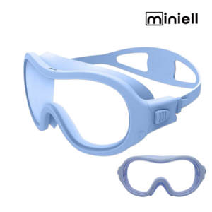 miniell 미니엘 아동용 와이드렌즈 물안경 FOCA 빅렌즈수경, 베이비블루, 1개