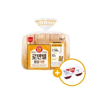 삼립 로만밀통밀식빵 + 오뚜기 딸기쨈 디스펜팩 증정, 10개, 420g