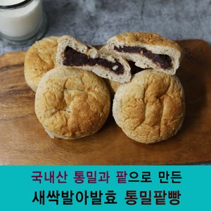 참농부들 국내산통밀빵 국산팥통밀빵 저칼로리 통곡물빵 천연발효빵 빵맛집 발아통밀 HACCP적용, 국내산통밀 단팥빵(국산팥) 110g x 5개, 110g, 5개