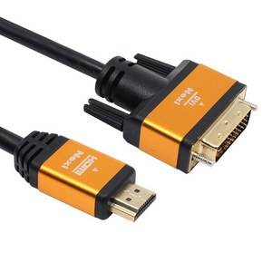 [NEXI] 넥시 HDMI2.0 to DVI 골드 메탈 케이블 10M [NX-HD20DVI-100] [NX743], 1개