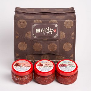 세모수 밥도둑 젓갈 3종세트, 1.2kg, 1세트