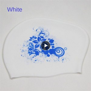 수영모자 수상 스포츠 모자 롱헤어수모, White, 1개