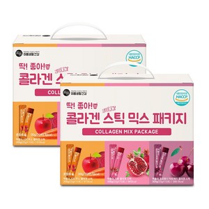 미쁨생활건강 딱좋아 콜라겐 스틱 믹스 패키지 석류 20g x 15p + 타트체리 20g x 15p + ABC주스 20g x 15p 세트, 900g, 2세트