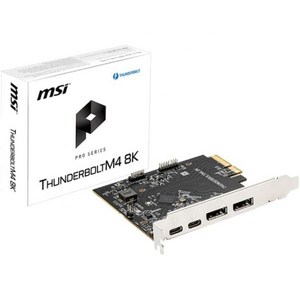 MSI ThunderBOLTM4 8K Thunderbolt 4 컨트롤러 PCIe 3.0 X4, 1개