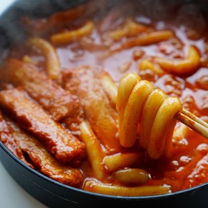 오천떡볶이 매운 오리지널 누들밀떡 즉석 밀키트 사과 달콤 옛날 떡볶이, 보통맛, 긴떡, 860g, 1세트