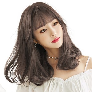 이쁘다샵 가발위드 웨이브 여성 통가발 라시 C컬, 콜드브라운, 1개