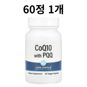 Lake Avenue 코큐텐 PQQ 60정 2팩 레이크 에비뉴 뉴트리션 Lake Avenue Nutition CoQ10 with PQQ 100 mg, 1개