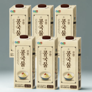 정식품 진한 콩국물 검은콩, 950ml, 6개