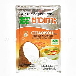 Thai 태국 코코넛밀크 파우더 60g coconut milk powde woldfood, 1개