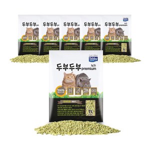 테비토퍼 두부두부 고양이 모래 녹차, 7L, 6개