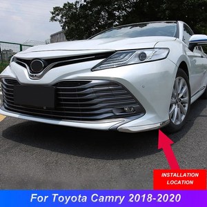 Toyota Camy Spots V6 XSE SE 18-20 용 자동차 앞 범퍼 앞 삽 충돌 방지 스크래치 방지 스트립 액세서리, 06 Cabon-ea 18-20