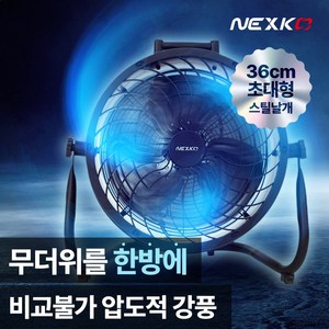 넥스코 공업용 선풍기 산업용 업소용 대형 써큘레이터 앉은뱅이 36cm, NF-W2434FB
