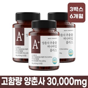 바프 고함량 양춘사 추출물 바나바잎 플러스, 3개, 60정