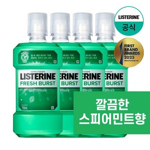 리스테린 후레쉬 버스트 구강청결제, 750ml, 4개