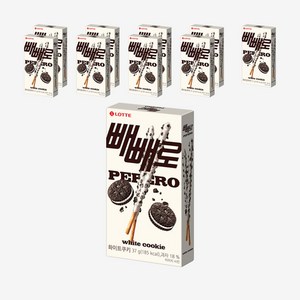 롯데제과 빼빼로 화이트 쿠키, 37g, 10개