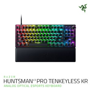 레이저코리아 헌츠맨 V3 프로 텐키리스 한글각인 Razer Huntsman V3 Pro TKL KR 유선 키보드, 보여진 바와 같이