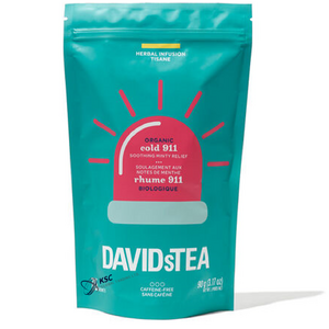 데이비드티 오가닉 콜드 911 정품 허브차 티백 캐나다 직배송 DAVIDsTEA oganic cold 911, 50개, 50개입, 60g