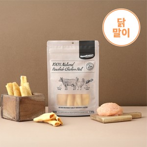 바프독 소가죽 껌 노즈노우즈 닭가슴살 우피말이 50g 오래먹는 껌 강아지 덴탈껌 간식, 1개