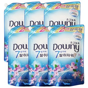 다우니 초고농축 섬유유연제 레몬그라스와 라일락 리필, 1.6L, 6개