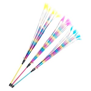 티티펫 고양이 무지개 깃털 낚시대 장난감 3p 세트, 랜덤발송, 1세트