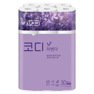 코디 라벤더 스페셜 3겹 롤화장지 30m, 30롤, 1개