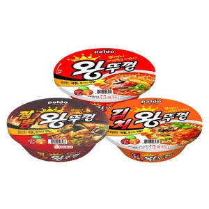 올따옴 팔도 왕뚜껑 3종 기획세트 (왕뚜껑4+김치왕뚜껑4+짬뽕왕뚜껑4) 총12개, 12개