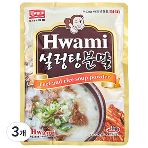 화미 쇠고기 설렁탕분말, 1kg, 3개