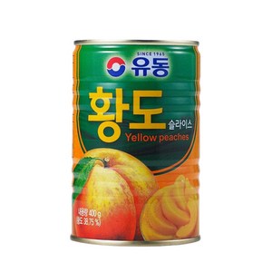 유동 황도 슬라이스 통조림, 400g, 48개
