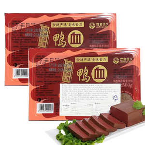 홍홍 중국식품 오리피 오리선지 훠궈 마라탕 중국간식 중국반찬 중국요리, 300g, 2개
