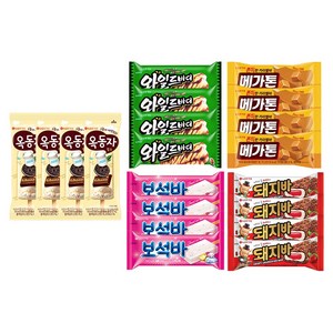 바 아이스크림 5종 상품 세트 구성 (옥동자 / 와일드바디 / 메가톤바 / 보석바 / 돼지바 ), 20개, 70ml