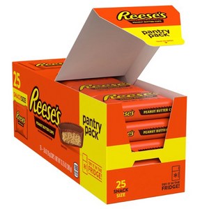 리세스 피넛버터 컵 대용량 25개입 REESES Peanut Butter Cups pantry pack 390g, 1개