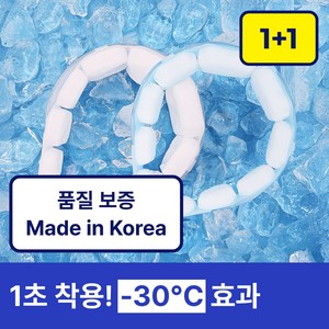 핏츠런 [국내산] 넥쿨러 아이스 넥밴드 얼음목걸이, 2개, 화이트