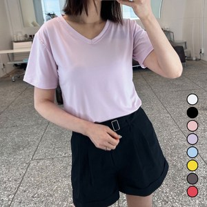 치키코코 1+1 데일리 여성 브이넥 티셔츠 2종 세트 (M~2XL)