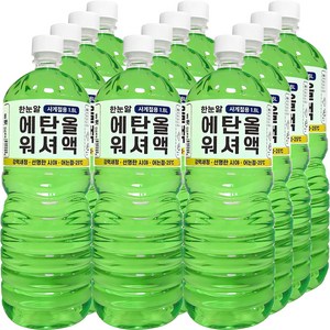 한눈알 에탄올 워셔액 사계절 식물성, 1.8L, 12개