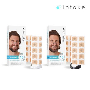 [당일출고] 인테이크 코 비강 확장기 비염 치료 키트 15개입 Intake Breathing Nasal Dilators Starter Kit, 블랙, 1개