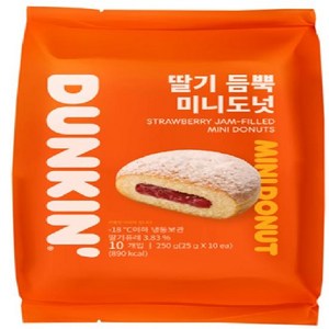 던킨 딸기듬뿍미니도넛25g, 250g, 1개