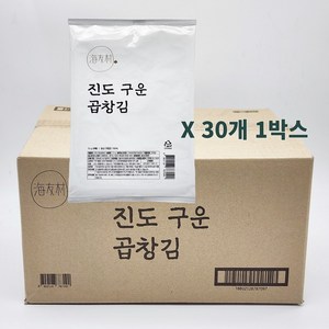 해우촌 진도 구운 곱창김 5매 30봉지 1박스 돌김, 30개, 12g