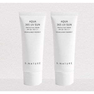 에스네이처 아쿠아 365 유브이 선크림 40ml+40ml, 40ml, 2개