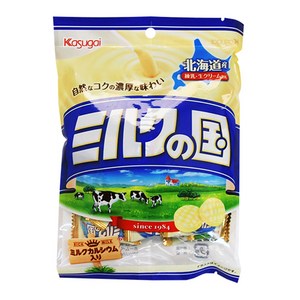 카스가이 밀크노쿠니 우유사탕 125g KASUGAI 일본사탕 우유의 나라 밀크캔디, 1개