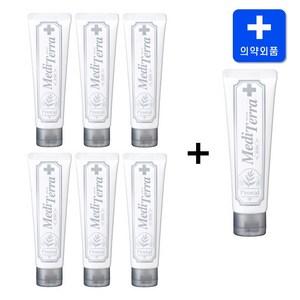 [치과약국납품] 메디테라 특허성분 미백치약 미백임상완료 화이트닝 계면활성제없는 프로벨 치약, 7개, 100g